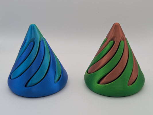 3D-Printed Hershey Kiss Pass-through Fidget (Random Two Colors)